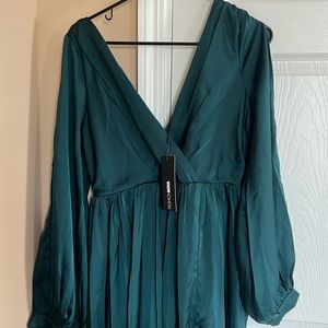 Emerald green dress